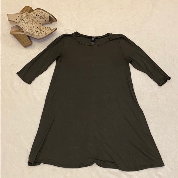 forest green tunic dress